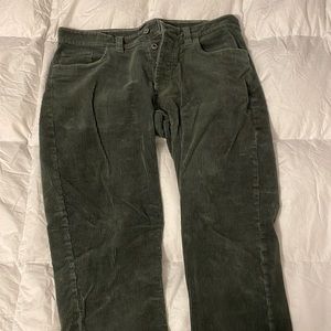 Brixton Reserve Corduroy Pants, Standard Fit, Size 36 W 33 L, Color Green